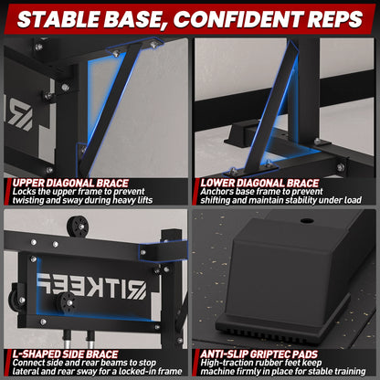 PMAX-4750 Dual Plate Loaded Squat Exercise Machine Gym Equipment Package