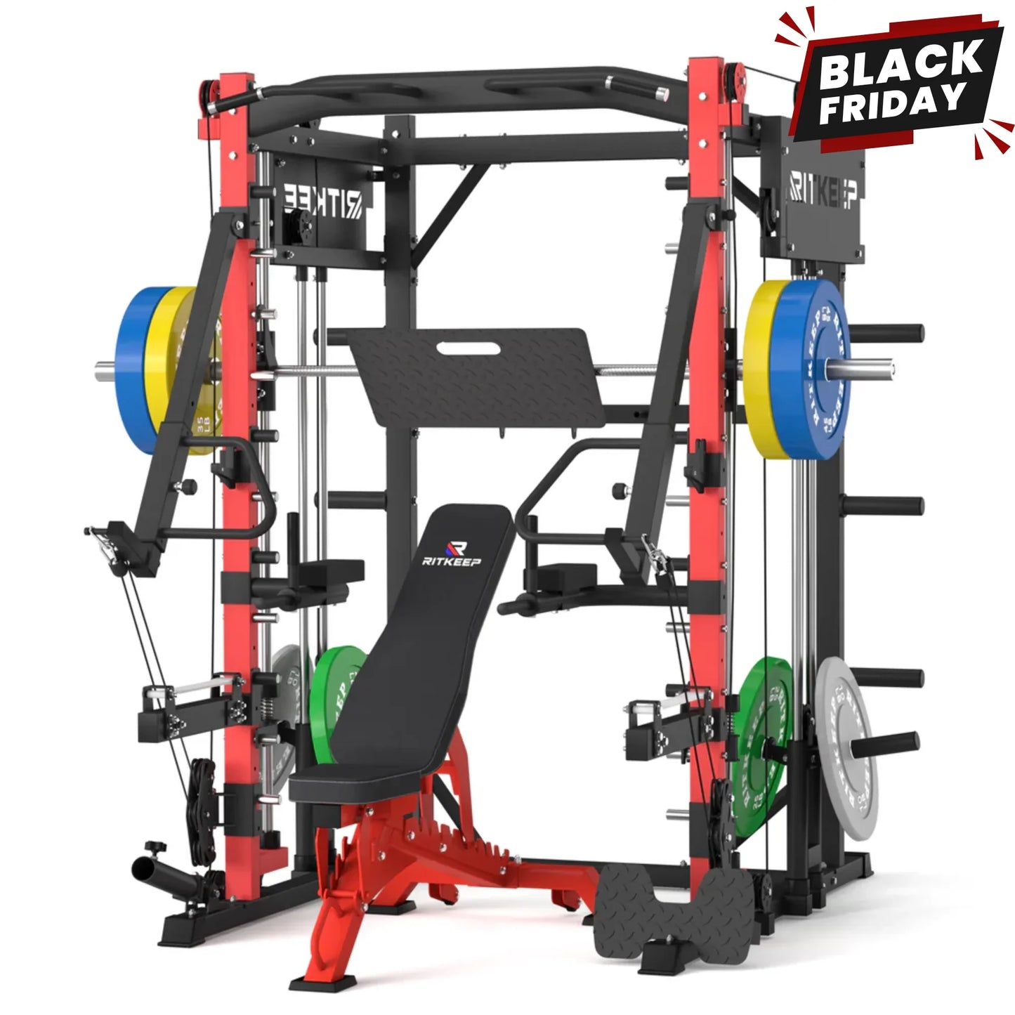 PMAX-4750 Dual Plate Loaded Squat Exercise Machine Gym Equipment Package