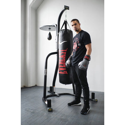 Dual Station Heavy Duty Powder Coated Steel Heavy and Speed Bag Stand